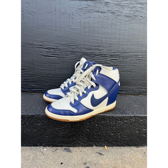2015 Nike Dunk Sky Hi Loyal Blue Wedge Sneakers 644877-104 Size 8 - Picture 6 of 7